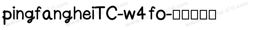 pingfangheiTC-w4 fo字体转换